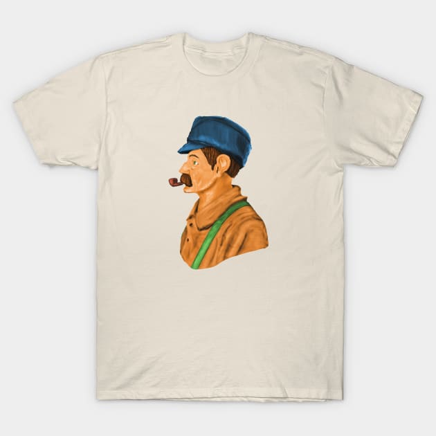 Man with Tobacco Pipe T-Shirt by Brazen Bison 